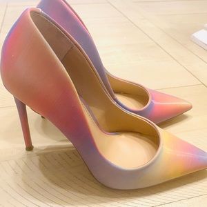 SM Vala heels rainbow multi color